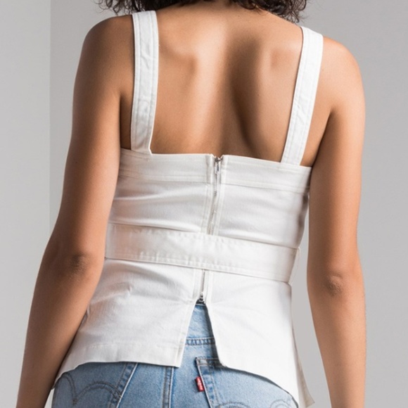 Button Front Belted Tank - Picture 2 of 2